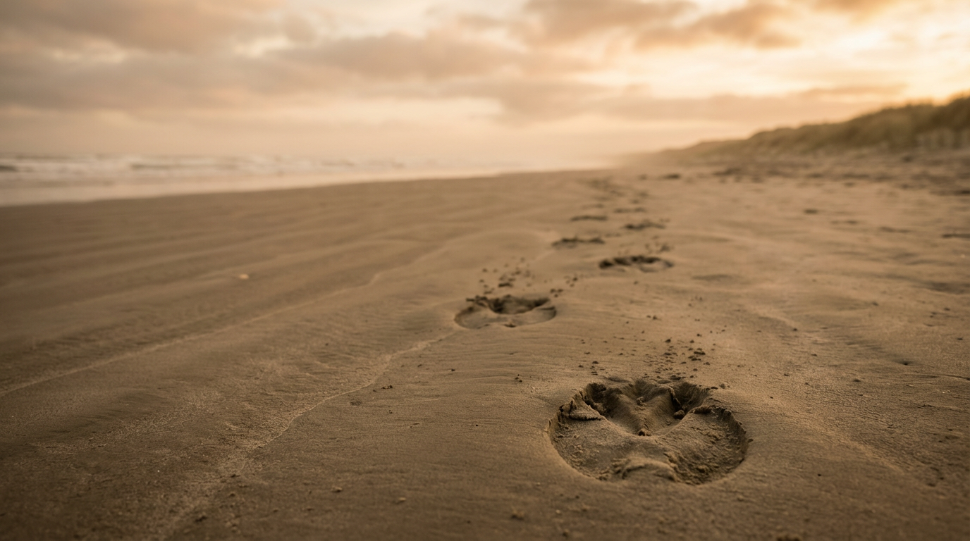Hoof prints in the sand